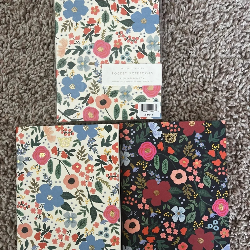 Rifle Paper Co. Floral Pocket Notebooks - Set of 2 - Picture 1 of 2